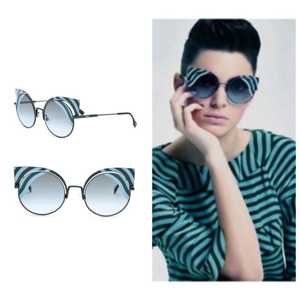 FENDI 53mm Cutout Cat Eye Sunglasses - Picture 6 of 8